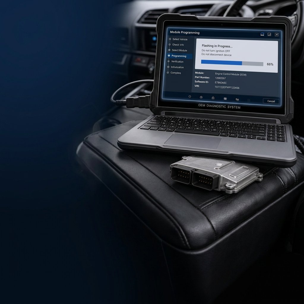 Module programming with laptop